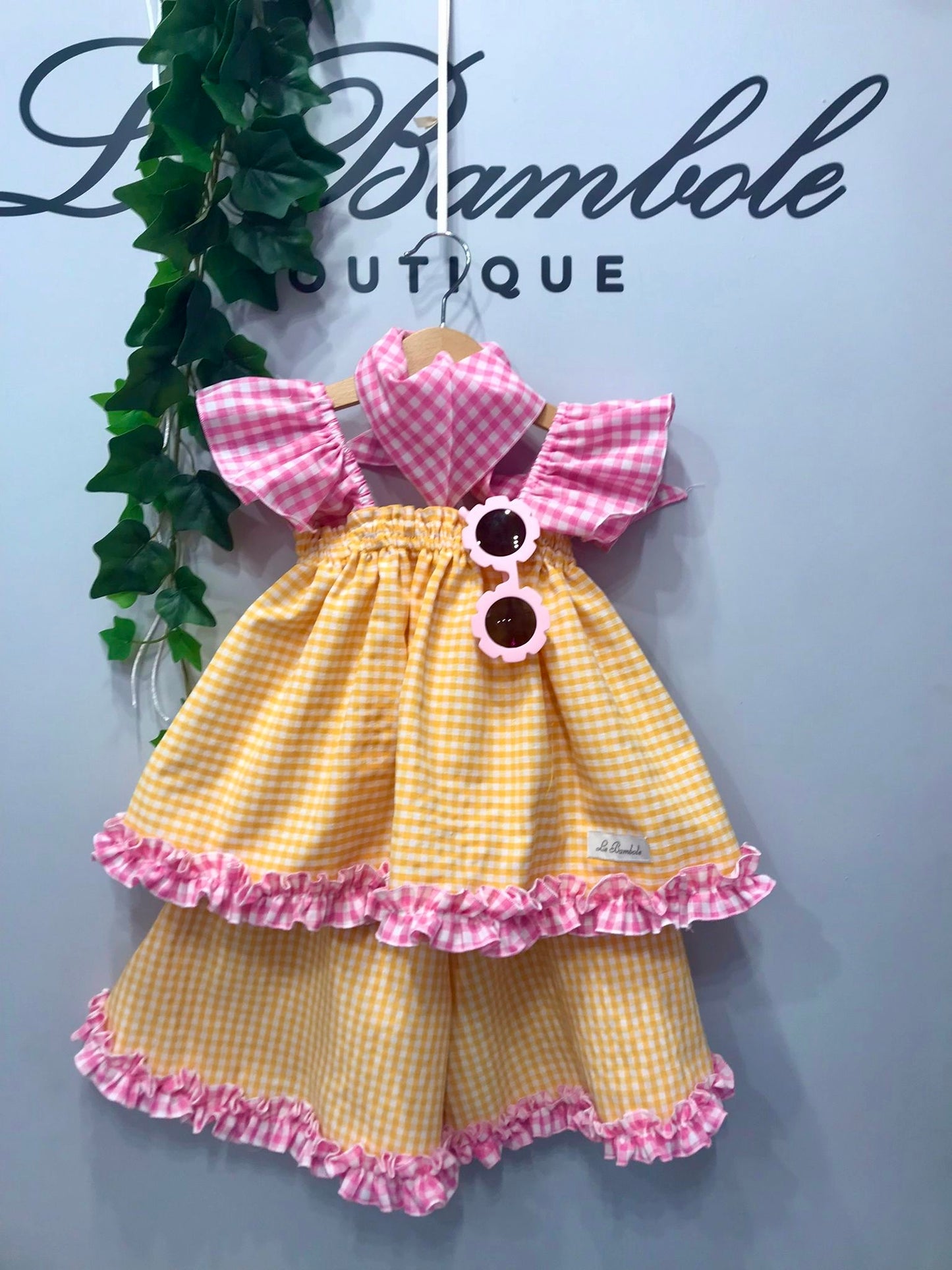 COORD VICHY ROSA E GIALLO (PIÙ VARIANTI)