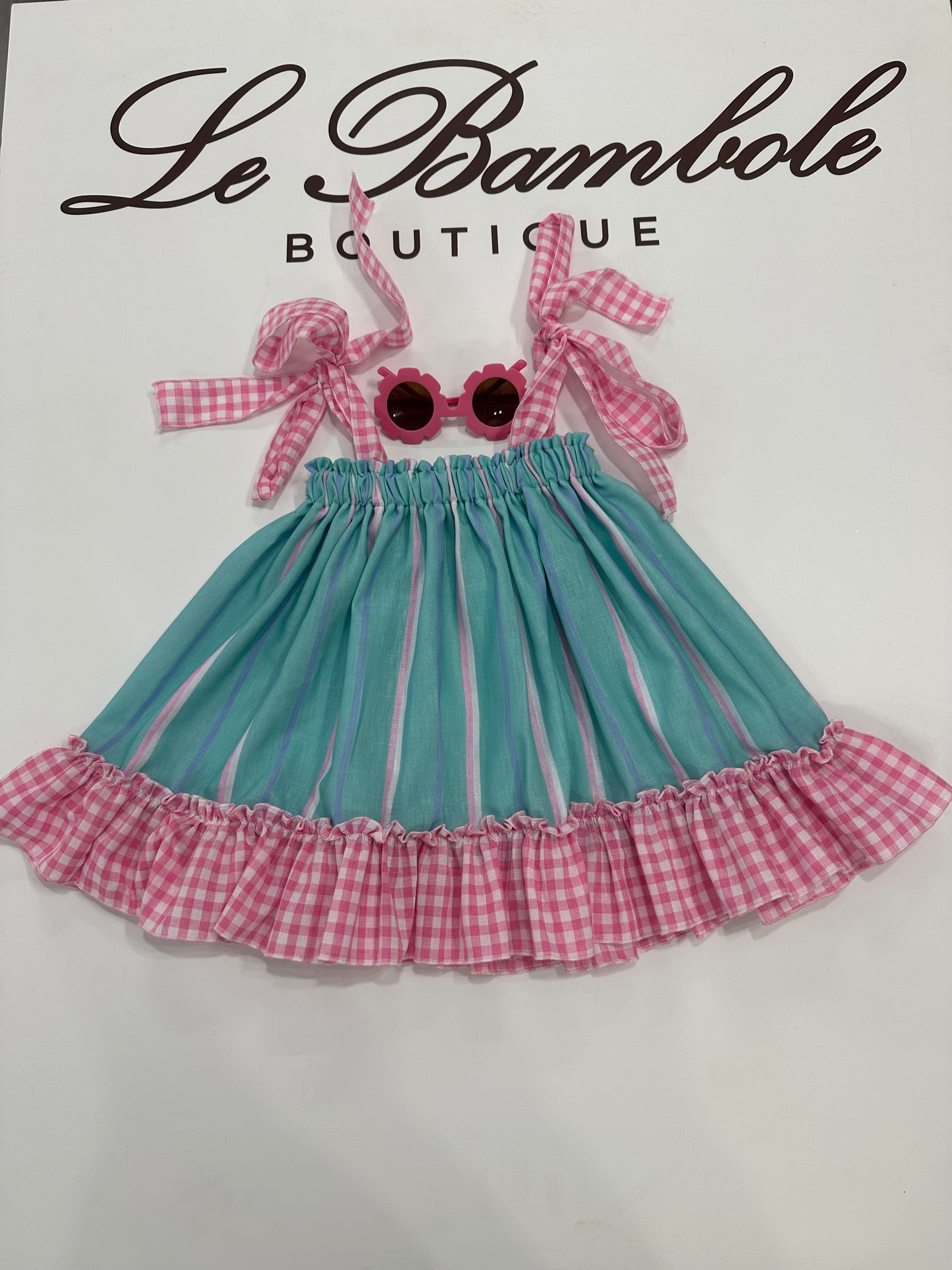 VESTITO RIGHE BALZA CORTA