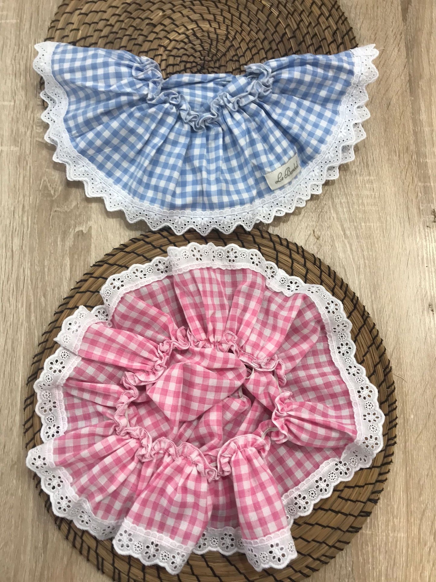 COSTUME VICHY ROSA E AZZURRO