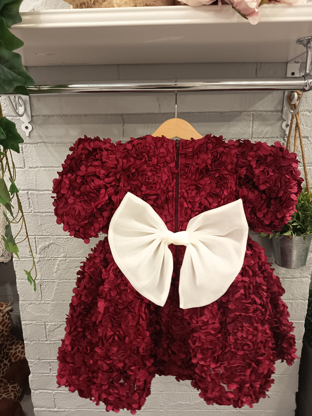 Abito rose borgogna