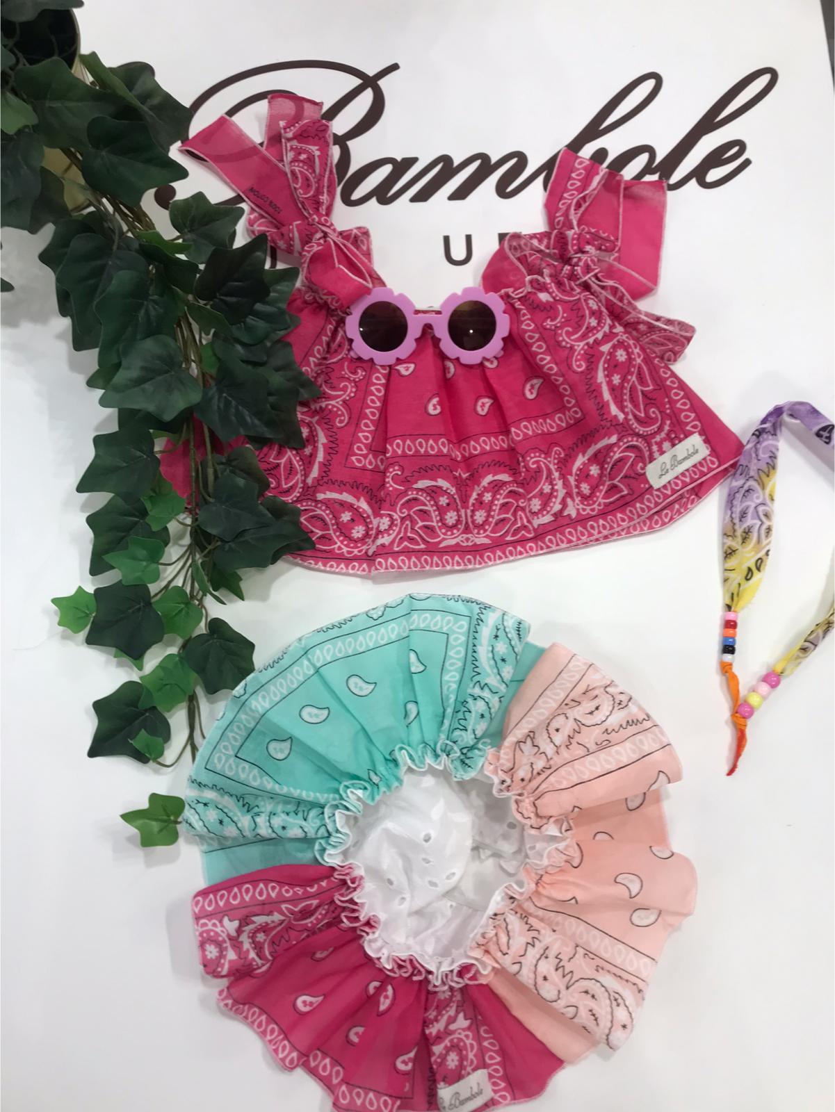 COORDINATO BANDANA MULTICOLOR
