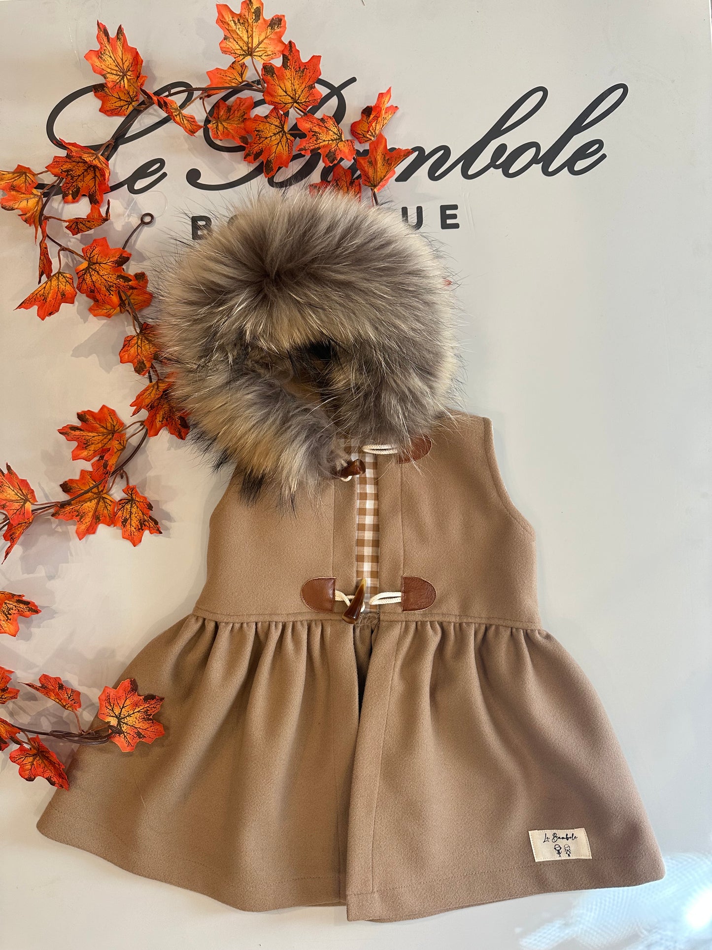 GILET CON PELLICCIA BEIGE