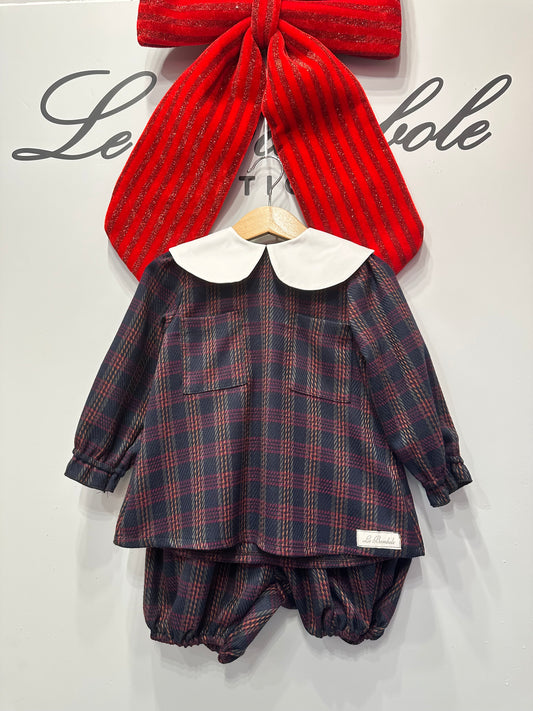 COORDINATO QUADRI BORDEAUX