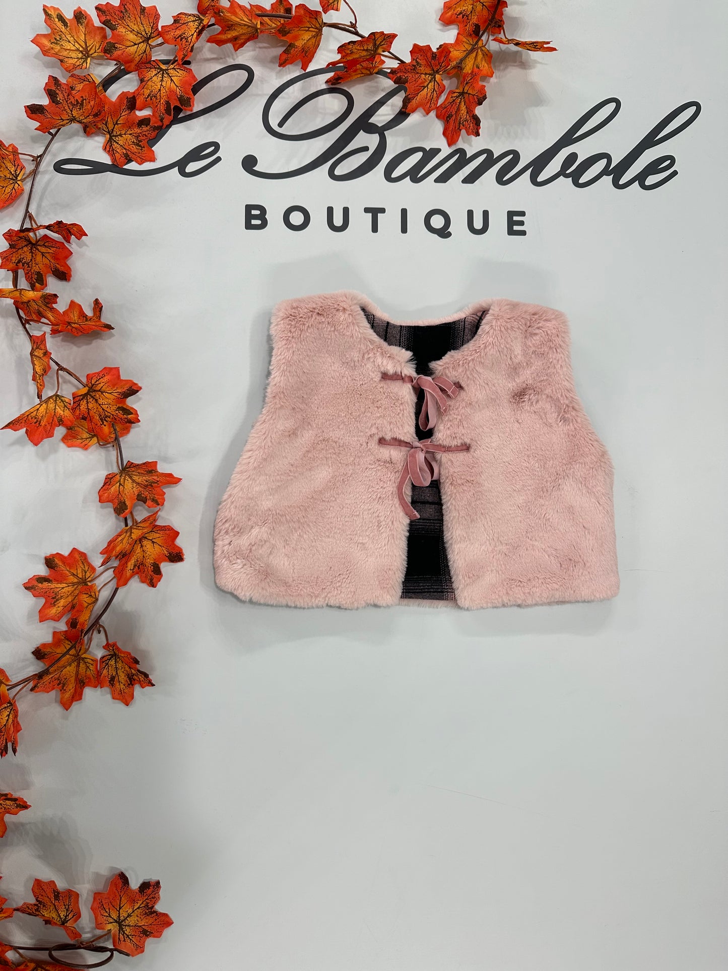 GILET IN PELLICCIA ROSA