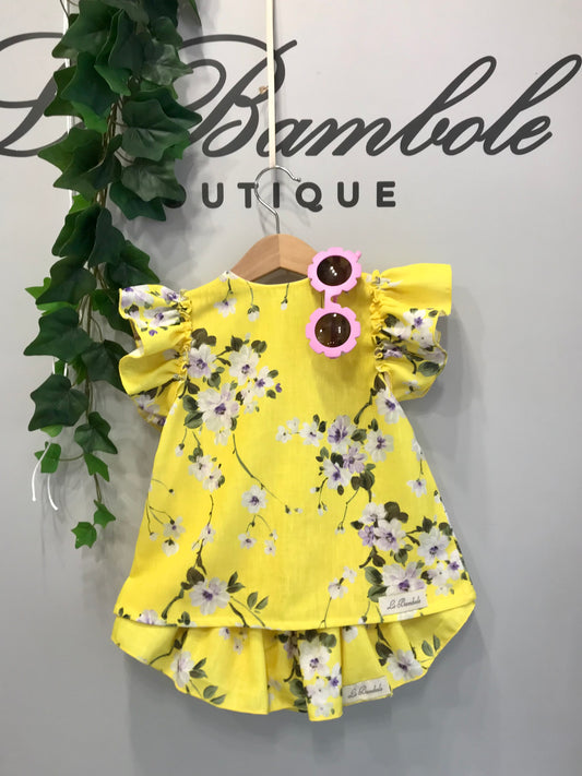 COMPLETO FIORI GIALLO