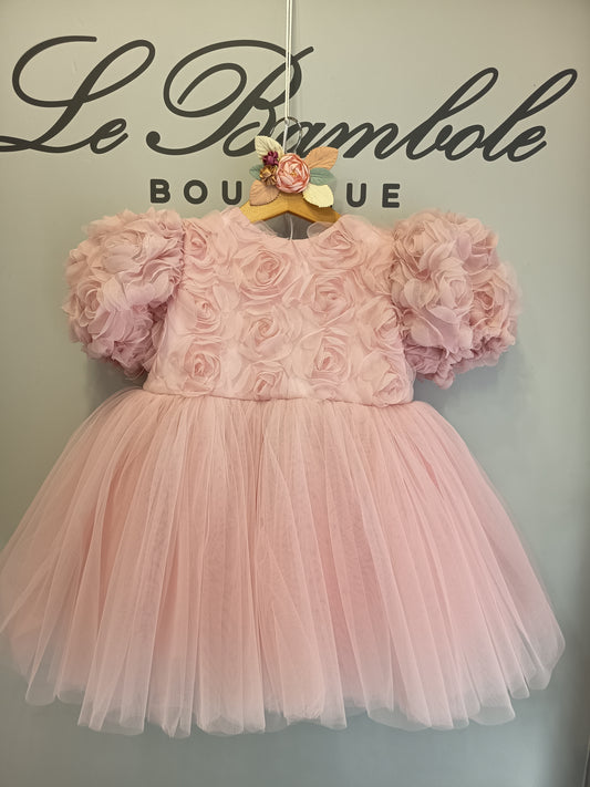 ABITO ROSE E TULLE