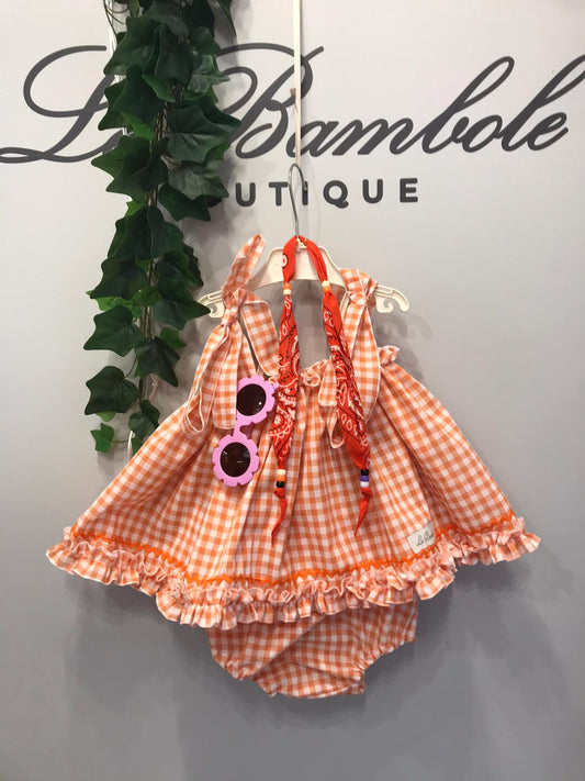 COMPLETO QUADRI ARANCIO