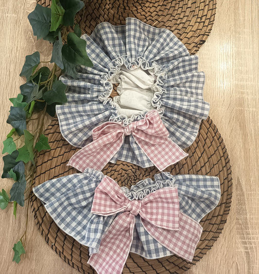 COSTUME VICHY BLU