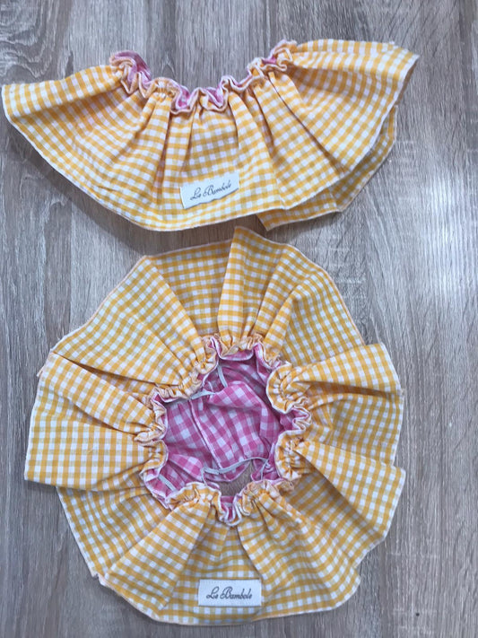 COSTUME QUADRETTI GIALLO